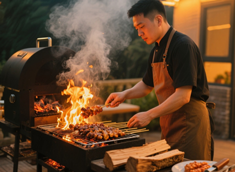 Cómo utilizar una parrilla al aire libre, del tamaño del mercado de estufas de barbacoa de acero inoxidable de China.