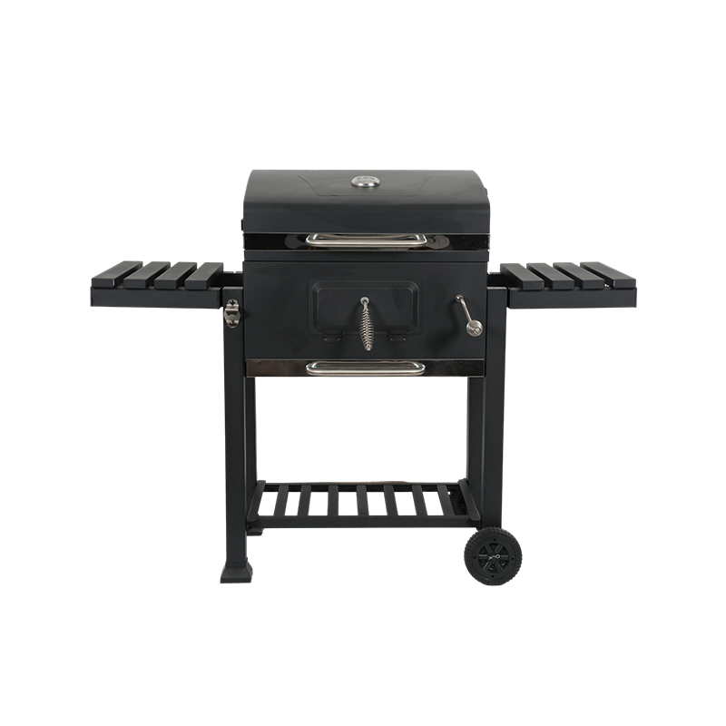 Patio de jardín Carro estilo americano Ahumador de carbón Parrilla Horno cuadrado